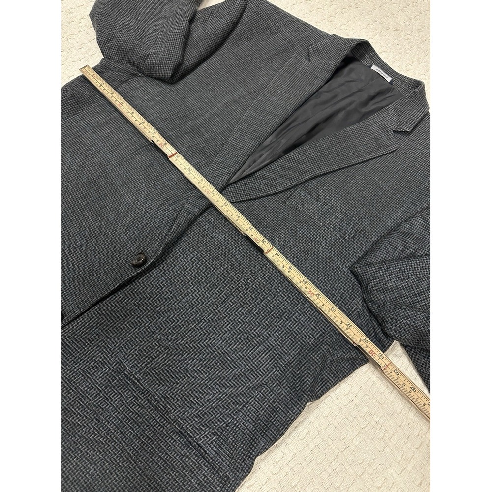 Ralph Ralph Lauren 46XL‎ Sport Coat Silk Wool Gray Houndstooth Check Blazer - Picture 5 of 10